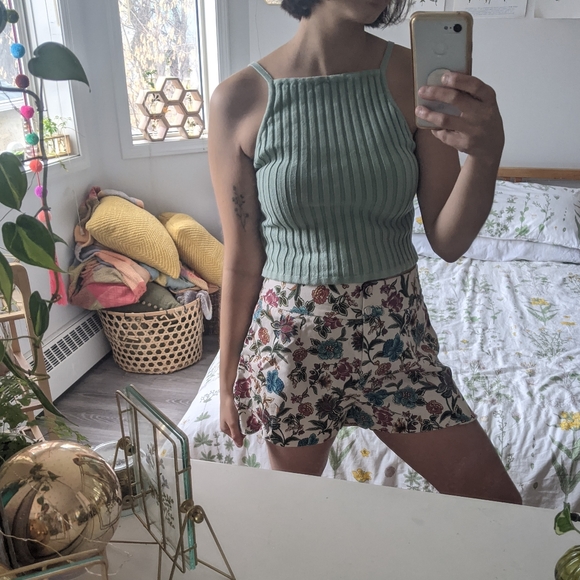 Mint ribbed knit crop top - Forever 21 - Picture 4 of 9